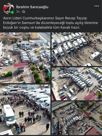 Samsun’da AK Partili belediye başkanları Erdoğan’ın mitingine otobüslerle insan taşıdı!
