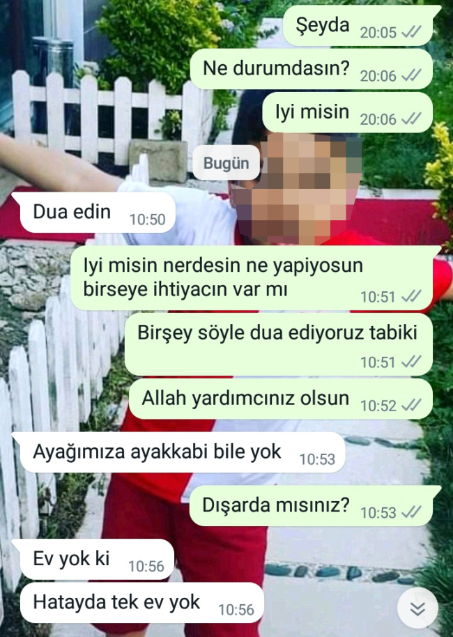 Hataylı Şeyda’dan Samsun’a mesaj: Hatay’da tek ev yok, ayağımızda ayakkabı bile yok