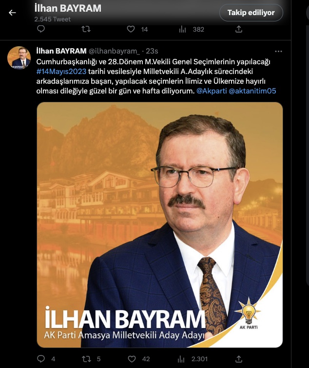 AK Parti’de baba torpil: Samsun’daydı Amasya’ya vekil olmak için istifa etti