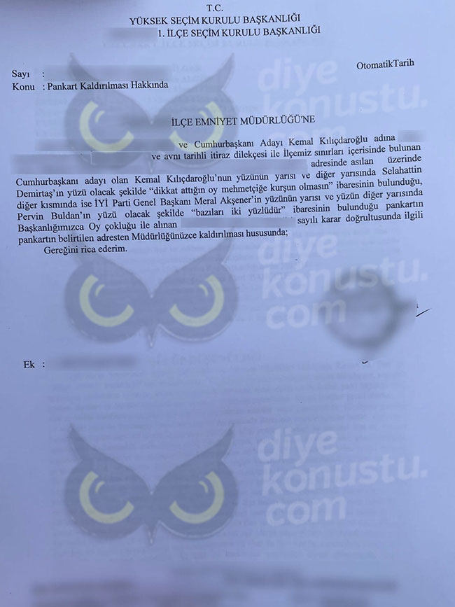 Yayınlıyoruz! İşte YSK’nın pankartla ilgili kararı