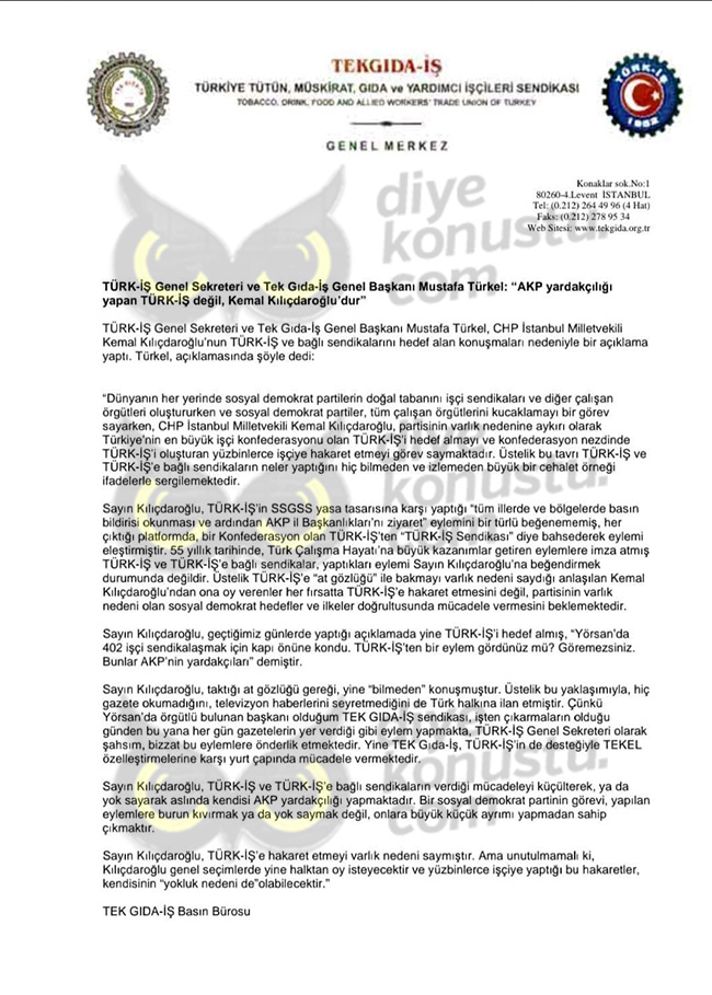 CHP il başkanının babasından Kılıçdaroğlu’na: AKP yardakçısı