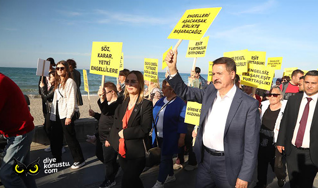 Atakum’da engelli farkındalık yürüyüşü: Sadaka anlayışını kabul etmiyoruz