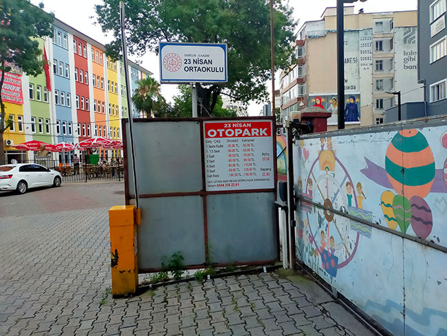 Samsun’daki okullar otopark hizmeti vermeye başladı