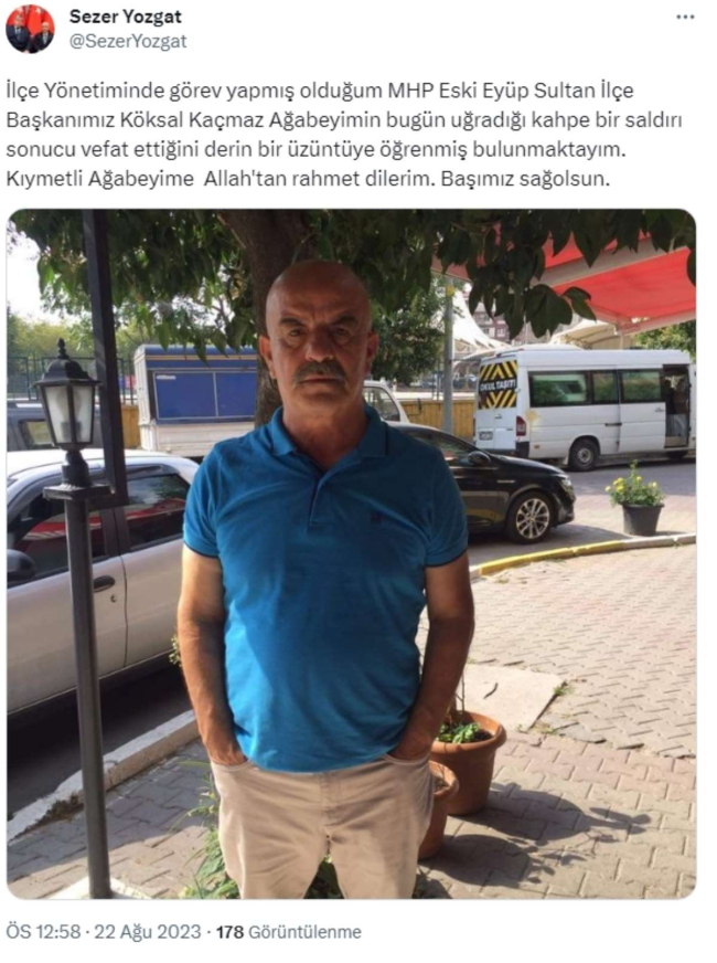 MHP’li o isme silahlı saldırı: Hayatını kaybetti