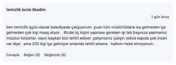 Temizlik işçilerinden skandal iddia: Başkan bizi tehdit ediyor