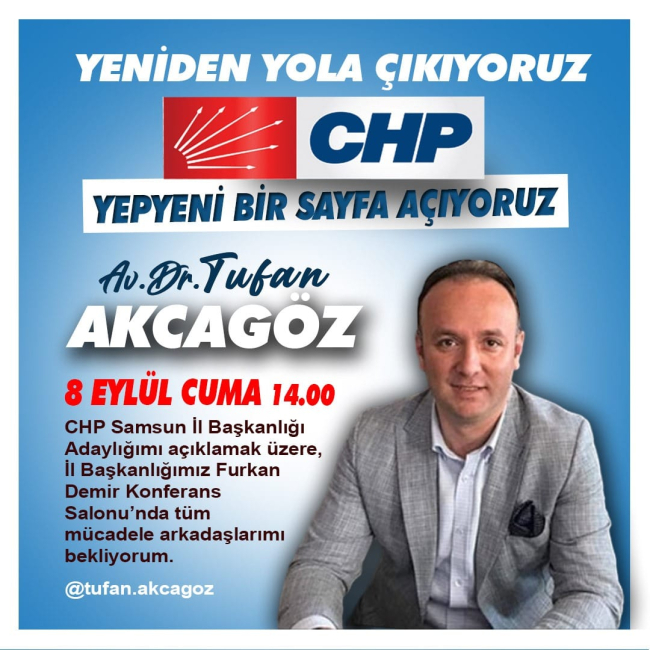 CHP Samsun il kongresi yaklaşıyor: Eski başkan Akçagöz yeniden aday