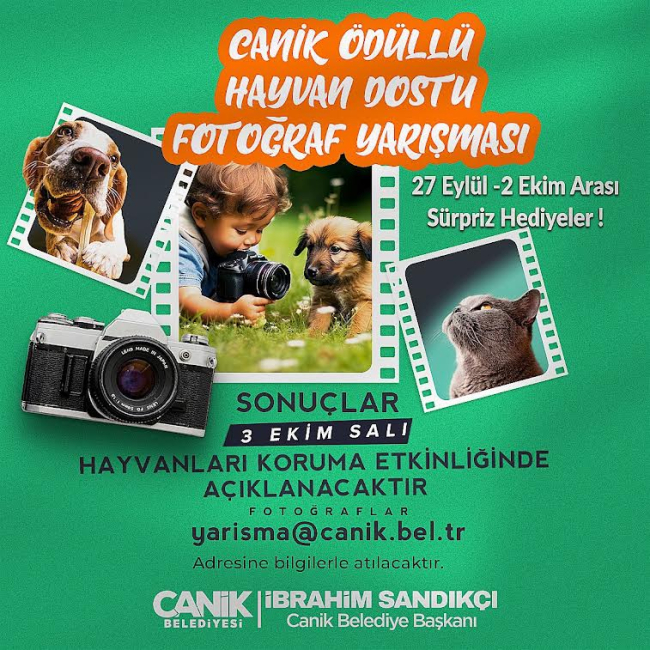 Canik’ten ödüllü hayvan dostu fotoğraf yarışması