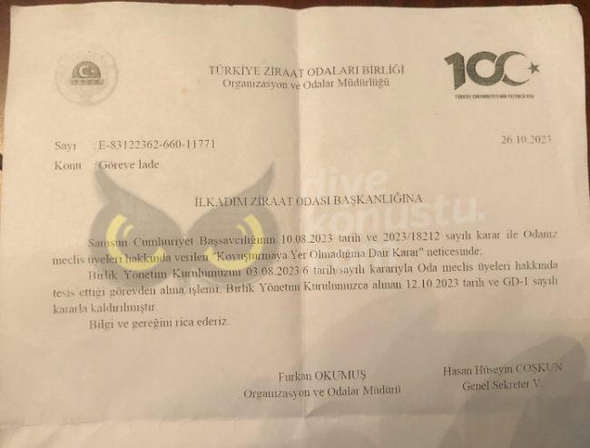 Türkiye bizden duymuştu… TZOB’daki kaos sona erdi… Başkan göreve iade edildi…