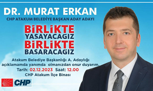30 yıllık görevinden istifa etti… CHP’nin sevilen ismi Dr. Murat Erkan Atakum’a aday adaylığını açıklıyor…