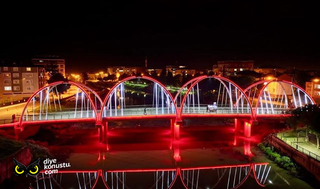 Terme aydınlandı… Başkan Kılıç: Değerlerimizi caddelerimize yansıttık