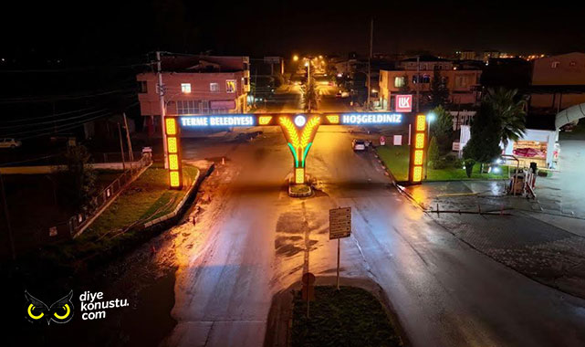 Terme aydınlandı… Başkan Kılıç: Değerlerimizi caddelerimize yansıttık