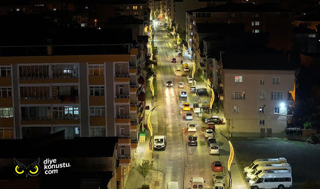 Terme aydınlandı… Başkan Kılıç: Değerlerimizi caddelerimize yansıttık