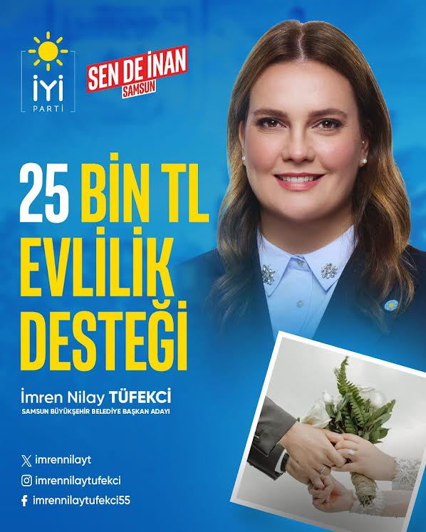 Tüfekci’den 25 bin lira evlilik ve bebek desteği