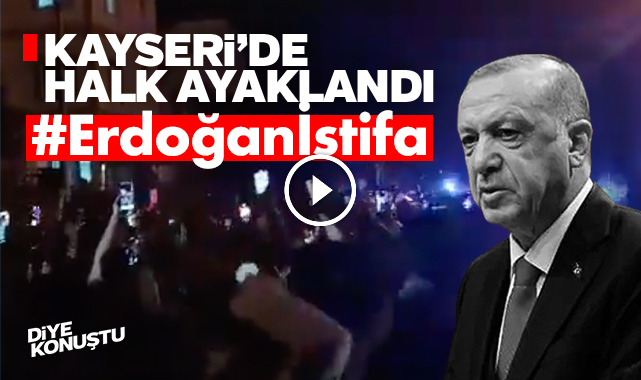 Kayseri'de halk ayaklandı... TOMA ile müdahale... 'Erdoğan İstifa' sloganları atılıyor...