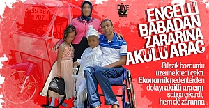 Samsun’da engelli babadan zararına satılık akülü araç!