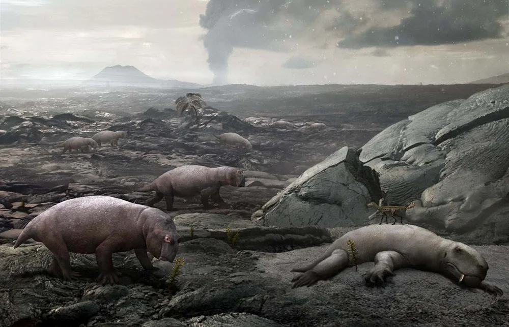 Bilim insanları felaket sırasında küresel sıcaklıkların bugünkünden çok daha yüksek seviyelere çıktığını düşünüyor. Dev volkanik faaliyetler nedeniyle atmosfer sera gazlarıyla doldu.