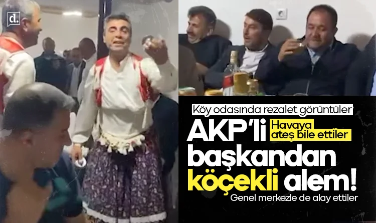 AKP'li başkandan köçekli alem! Köy odasında rezalet: havaya ateş bile açtılar