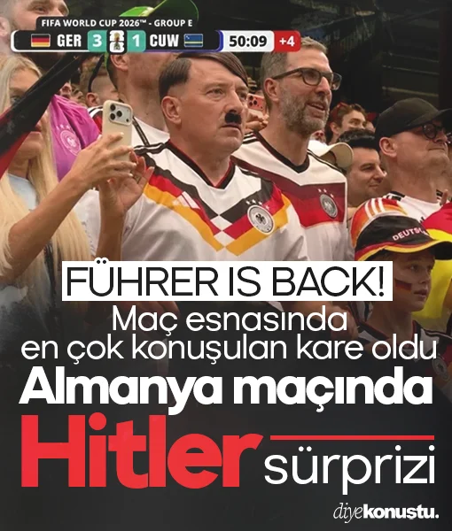 Almanya tribünlerinde Adolf Hitler sürprizi! Sosyal medyayı sallayan görüntü