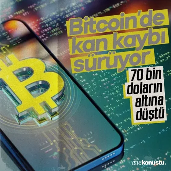 Bitcoin’de kan kaybı süriyor: 70 bin doların altına geriledi