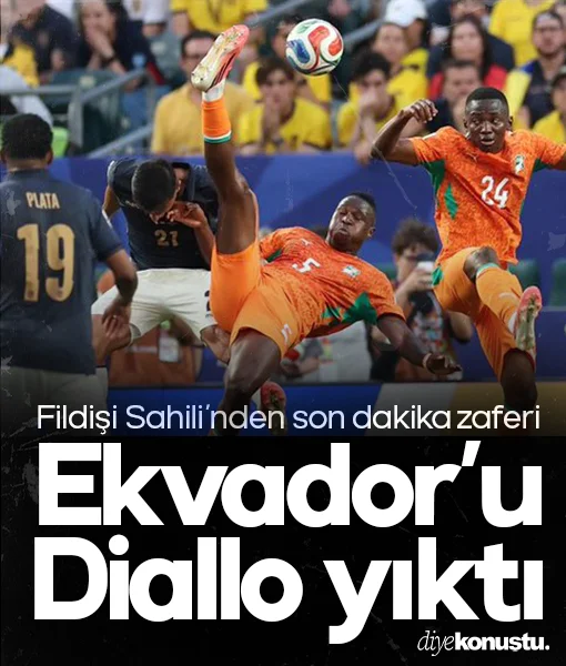 Fildişi Sahili’nden son dakika zaferi: Ekvador’u Diallo yıktı