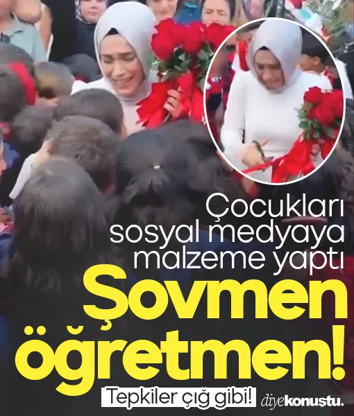 Şovmen öğretmen çocukları sosyal medya malzemesi yaptı! Tepkiler çığ gibi