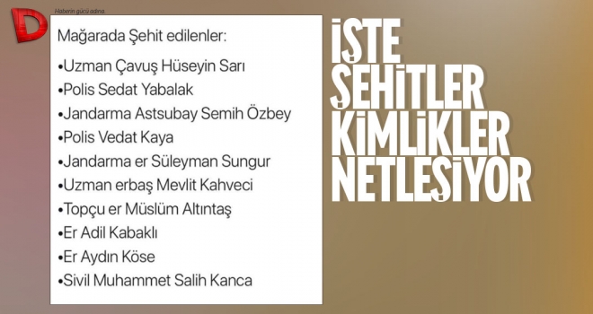 Yakın mesafeden başlarına ateş edilmiş: İşte şehitlerin kimlikleri