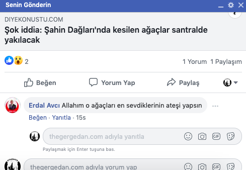 Başkandan Oltan ve Köleoğlu Enerji A.Ş.’ye beddua