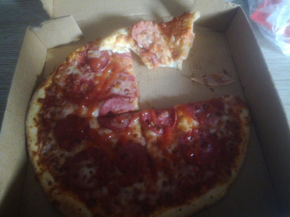 Pizza aldı plastik çıktı