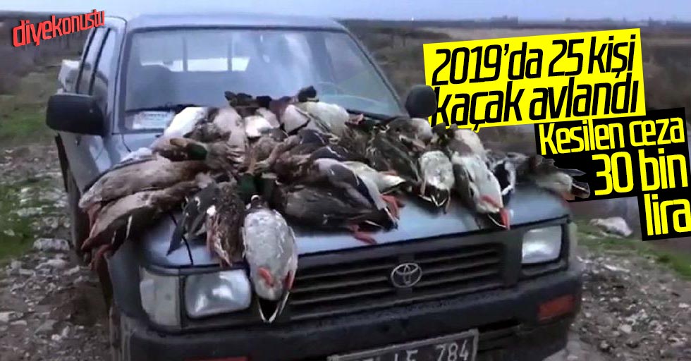 Kaçak avlanan 25 kişiye ceza