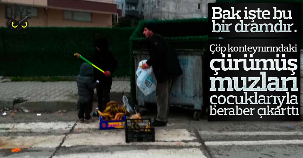 Çürümüş muza muhtaç aile yürek parçaladı