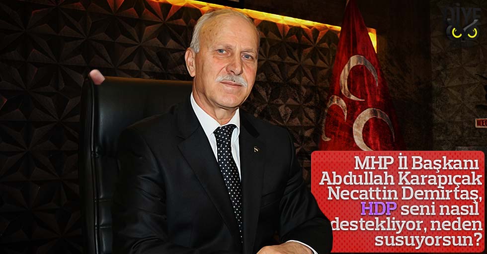 MHP İl Başkanı: Demirtaş, HDP seni nasıl destekliyor?