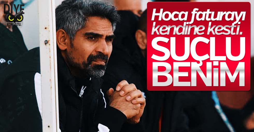 Samsunspor’un hocası faturayı kendine kesti