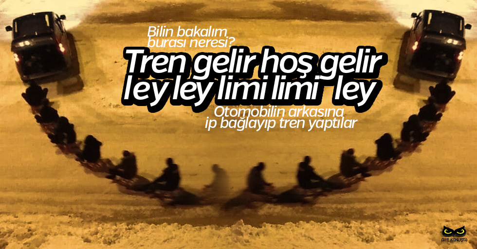 Ladikliler bu defa kent merkezinde kızakla kaydı
