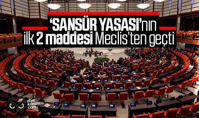 Sansür Yasası’nın ilk iki maddesi Meclis’ten geçti