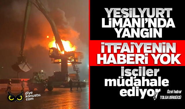Yeşilyurt yanıyor! İşçiler kendi imkanlarıyla müdahale ediyor