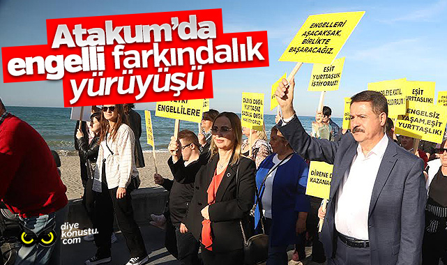 Atakum’da engelli farkındalık yürüyüşü: Sadaka anlayışını kabul etmiyoruz