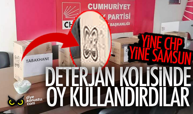 Yine Samsun yine CHP! Delegeye deterjan kolisinde oy kullandırdılar