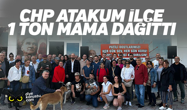 CHP Atakum ilçe teşkilatı 1 ton mama dağıttı