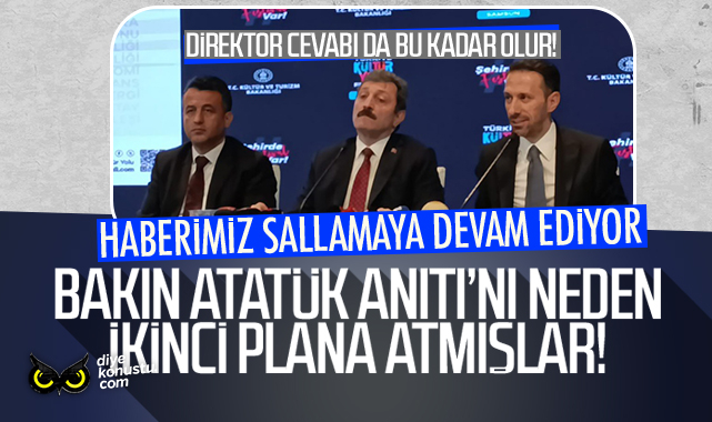 Haberimiz sallamaya devam ediyor…. Bakın Atatürk Anıtı’nı neden ikinci plana atmışlar?
