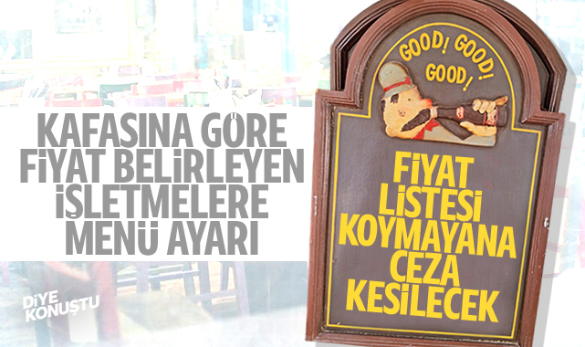 Kapısına fiyat listesi koymayan işletmeye ceza