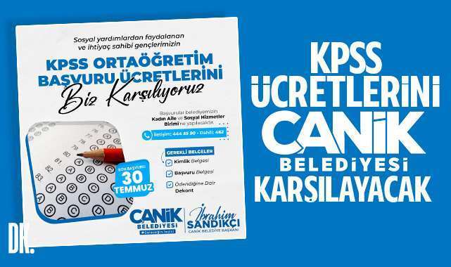 KPSS ücretlerini Canik Belediyesi karşılayacak