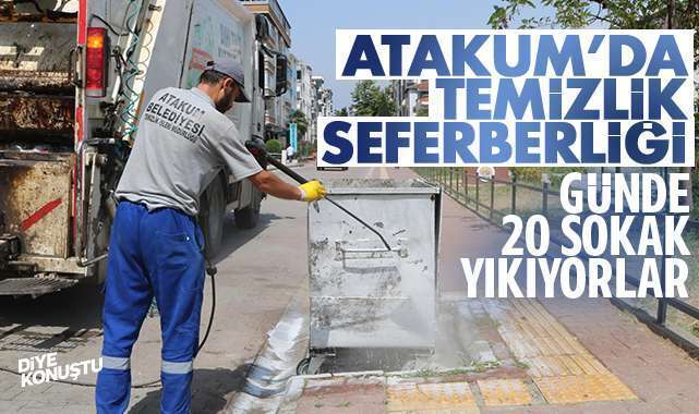 Atakum’da temizlik seferberliği: Günde 20 sokak yıkıyorlar