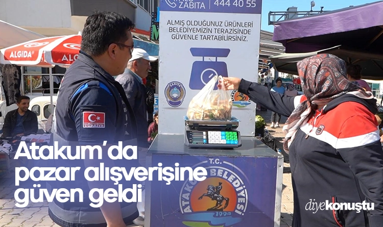 Atakum’da pazar alışverişine güven geldi: Belediye tartı hizmeti başlattı