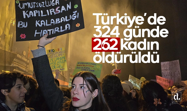 Türkiye’de 325 günde 262 kadın öldürüldü