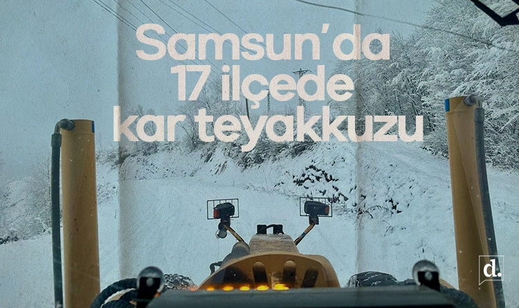 Samsun’da 17 ilçede kar teyakkuzu: 346 mahalle yoluna müdahale edildi