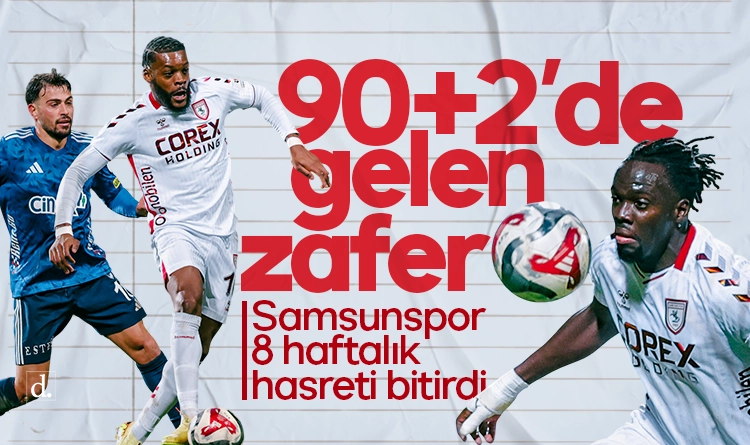 8 haftalık hasret bitti: Samsunspor 90+2. dakikada güldü