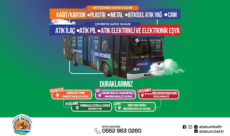 Atakum’da doğayı koruyan proje: Katık Otobüsü