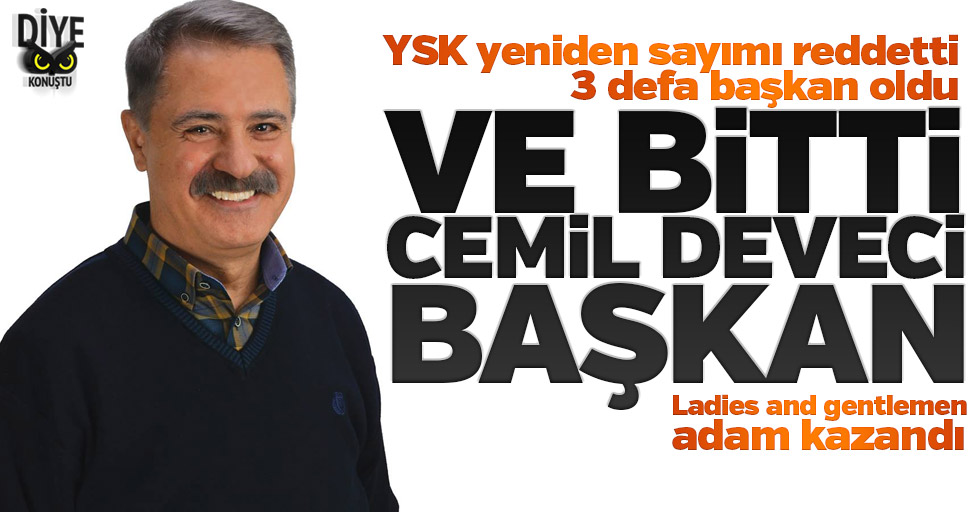 YSK, ‘Başkan Cemil Deveci’ dedi