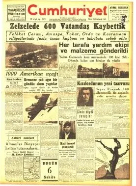 İşte binlerce insanın can verdiği büyük Samsun-Ladik (Tosya) depreminin detayları!