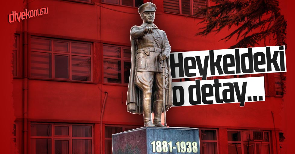 Atatürk heykelindeki o detay…